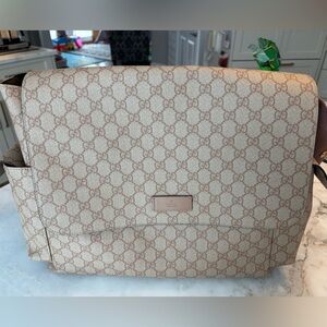 Gucci Supreme Beige Pink Diaper Bag